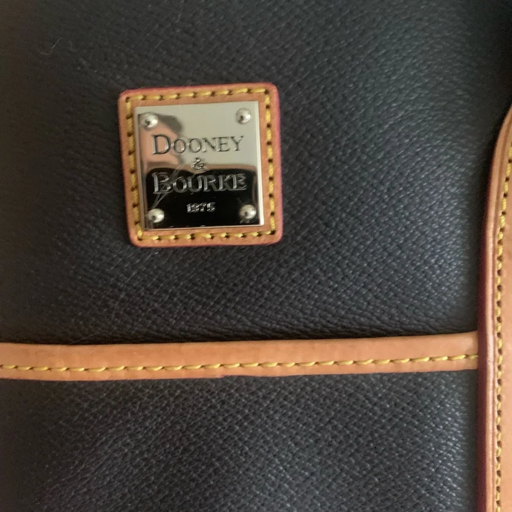Dooney & Bourke Black Satchel with Tan Accents - Picture 10 of 13